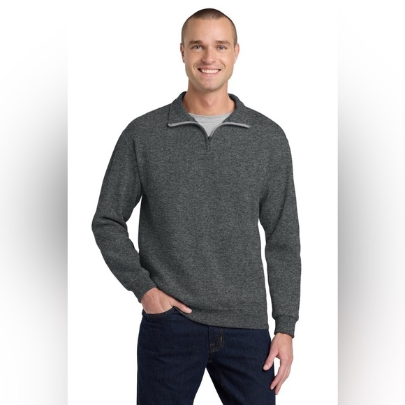 J. Crew Heathered Gray 1/4 Zip Pullover Sweater L - Picture 1 of 5